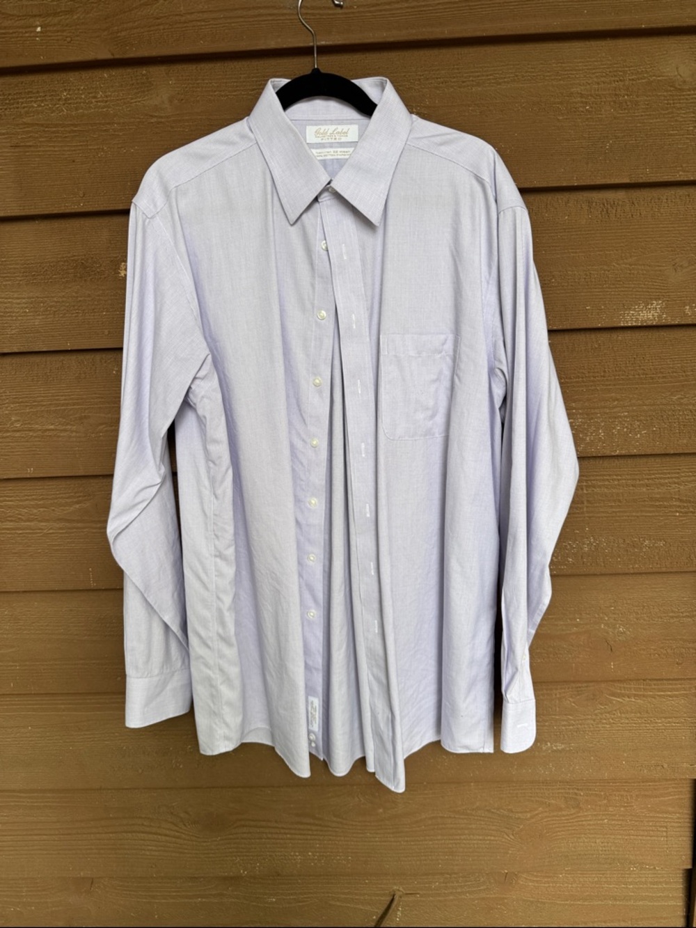 Gold Label Roundtree & Yorke PlaidMen's Fitted Dress Shirt size 16.5 x 36